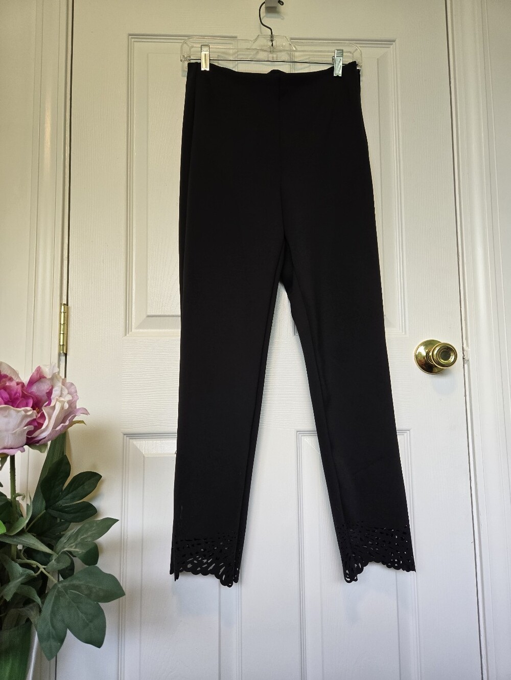 WHBM Pants Laser-Cut Hem Ankle-Length - Picture 2 of 9